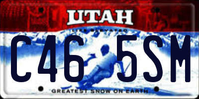 UT license plate C465SM