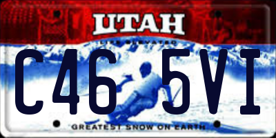 UT license plate C465VI
