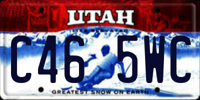UT license plate C465WC