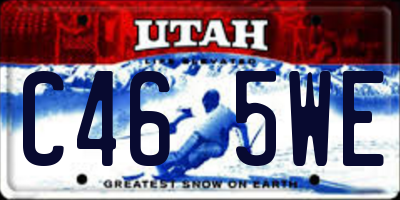 UT license plate C465WE