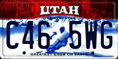 UT license plate C465WG