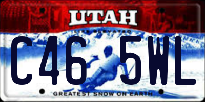 UT license plate C465WL