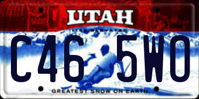 UT license plate C465WO