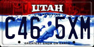 UT license plate C465XM