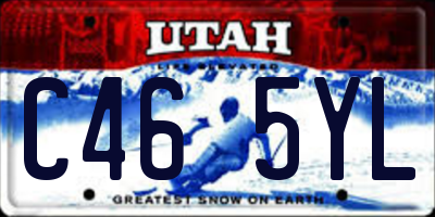UT license plate C465YL