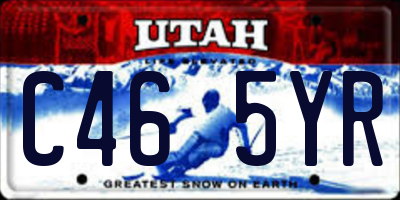 UT license plate C465YR