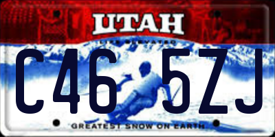 UT license plate C465ZJ