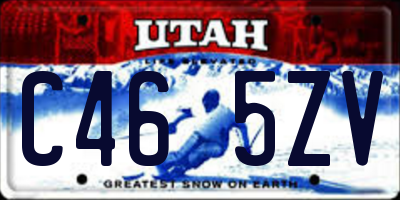 UT license plate C465ZV