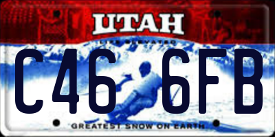 UT license plate C466FB