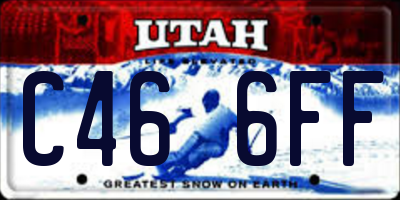 UT license plate C466FF