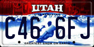 UT license plate C466FJ