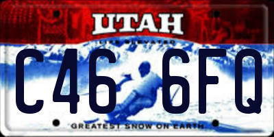 UT license plate C466FQ