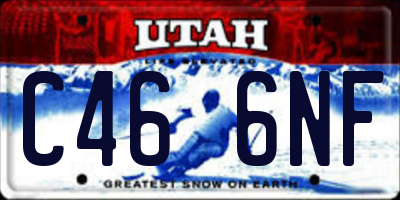 UT license plate C466NF