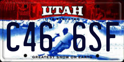 UT license plate C466SF
