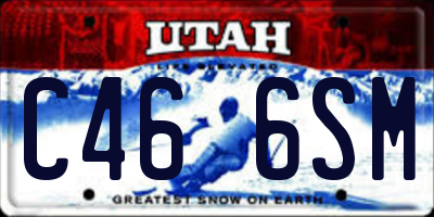 UT license plate C466SM