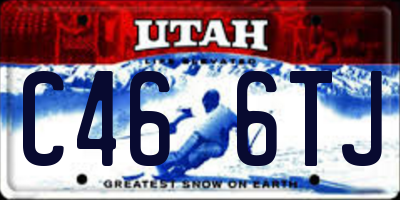 UT license plate C466TJ