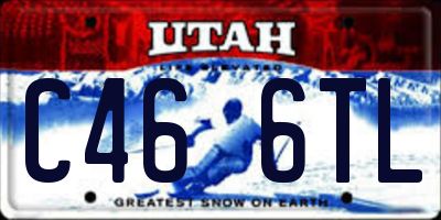 UT license plate C466TL