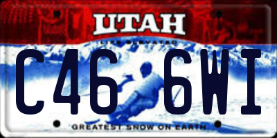 UT license plate C466WI