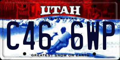 UT license plate C466WP