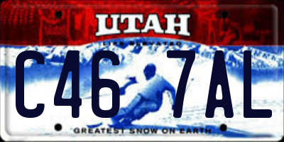 UT license plate C467AL