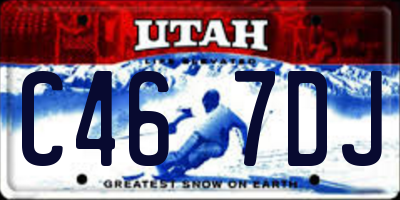 UT license plate C467DJ