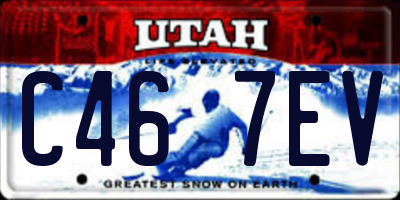 UT license plate C467EV