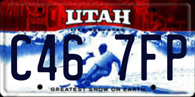 UT license plate C467FP