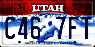 UT license plate C467FT