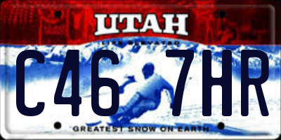 UT license plate C467HR