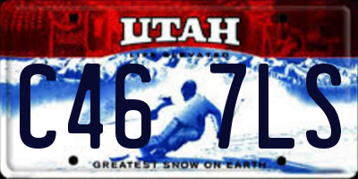 UT license plate C467LS