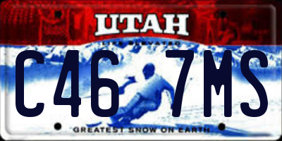 UT license plate C467MS