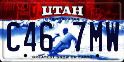 UT license plate C467MW