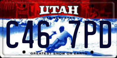 UT license plate C467PD