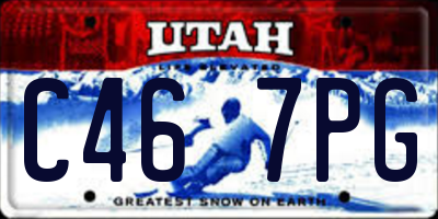 UT license plate C467PG