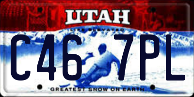 UT license plate C467PL
