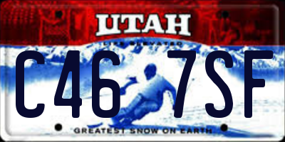 UT license plate C467SF