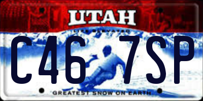 UT license plate C467SP