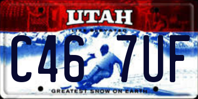 UT license plate C467UF