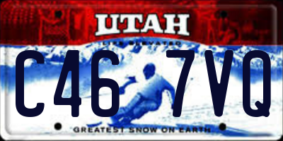 UT license plate C467VQ