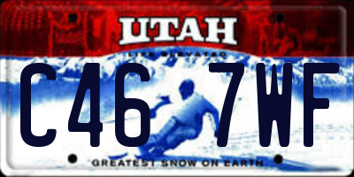UT license plate C467WF