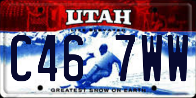 UT license plate C467WW