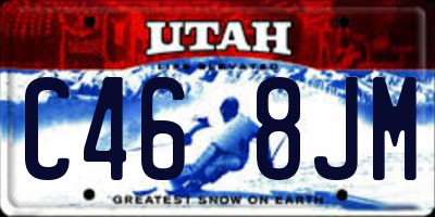 UT license plate C468JM