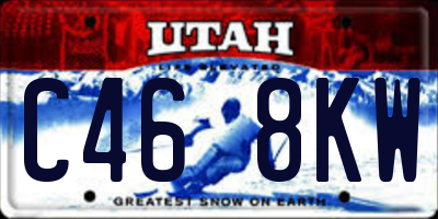 UT license plate C468KW