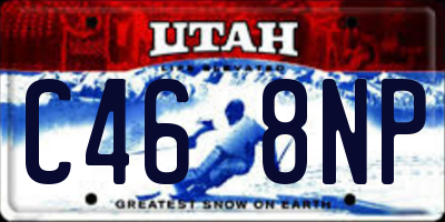 UT license plate C468NP