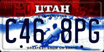 UT license plate C468PG