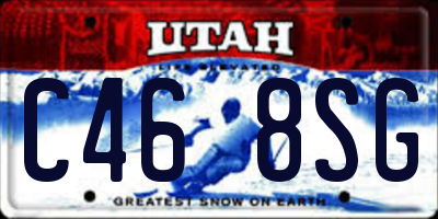 UT license plate C468SG