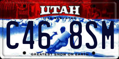 UT license plate C468SM