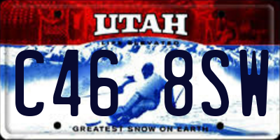 UT license plate C468SW