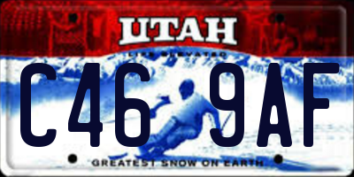 UT license plate C469AF