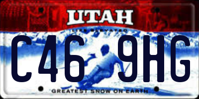 UT license plate C469HG